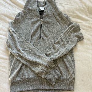 Gray Half-Zip Men's Sweater